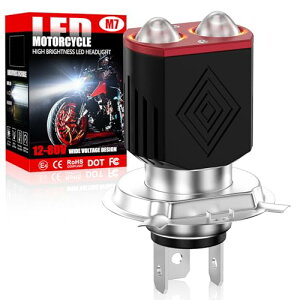 KaiDengZhe H4 LED�w�b�h���C�g�o�C�N �V���� HB2 9003 �o���u �f���A�� HD �v���W�F�N�^�[���� 25W 12V-80