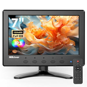 Miktver 7�C���`���^���j�^�[ 1024 x 600 IPS 178°����p �t��PC�T�u�f�B�X�v���C VGA BNC USB HDMI�Z