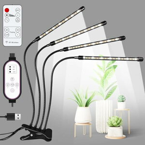 CHAMCHOI �A���琬���C�g LED ���� �A�����C�g 4�w�b�h �N���b�v�� �����R���t�� �_�������� 3000~6000K 10�i�K����