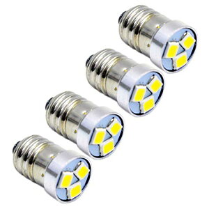 Ruiandsion 4�� 3V E10 LED�d��LED�����d���A�b�v�O���[�h�d���A6000K�z���C�g