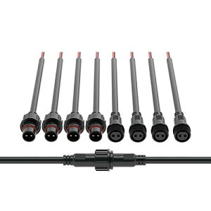 BTF-LIGHTING 2�s�� �h���d�C�R�l�N�^�[ 18AWG IP65 �I�X ���X �R�l�N�^�[ 20CM �� �g���b�N �{�[�g ���� ���O