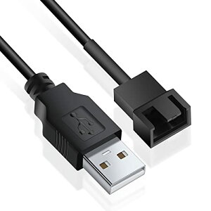 Mauknci �t�@���pUSB�d���ϊ��P�[�u�� 12V �����^�C�v �P�[�X�t�@����USB�ڑ��ɕϊ� USB to FAN 3Pin / 4Pin