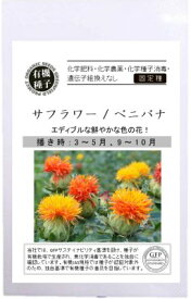 有機種子 固定種 サフラワー 20粒 種 ベニバナ 紅花 エディブルフラワー 食用花 ハーブ 種子 オーガニック グリーンフィールドプロジェクト 追跡可能メール便選択可【2024年11月期限】