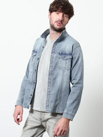 スーパーライトオンスデニムGジャン HIDEAWAYS NICOLE ニコル トップス シャツ・ブラウス ネイビー ブルー【送料無料】[Rakuten Fashion]