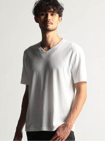 【SALE／30%OFF】バスケットリンクスジャガードVネックプルオーバ NICOLE CLUB FOR MEN ニコル トップス カットソー・Tシャツ ホワイト グレー グリーン ピンク ブラック【RBA_E】【送料無料】[Rakuten Fashion]