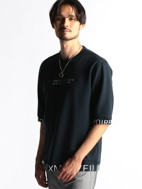 ロゴプリント5分袖プルオーバー NICOLE CLUB FOR MEN ニコル トップス カットソー・Tシャツ オレンジ ホワイト ブラック グレー ブルー【送料無料】[Rakuten Fashion]