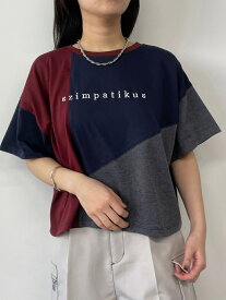 【SALE／50%OFF】カラーブロックTシャツ NICOLE CLUB ニコル クラブ トップス カットソー・Tシャツ ネイビー ホワイト【RBA_E】[Rakuten Fashion]