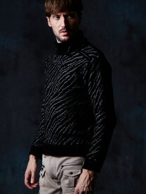 【SALE／55%OFF】ゼブラ柄衿ファスナータートルネックニット HIDEAWAYS NICOLE ニコル トップス ニット レッド ホワイト ブラック【RBA_E】【送料無料】[Rakuten Fashion]