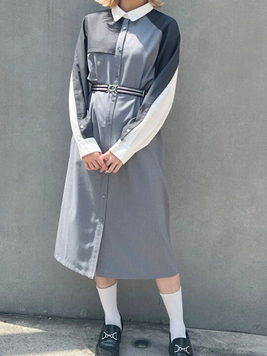 楽天市場】【SALE／50%OFF】Aラインバイカラーワンピース NICOLE CLUB 