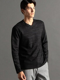 【SALE／28%OFF】メランジダブルフェイス Vネックカットソー MONSIEUR NICOLE ニコル トップス カットソー・Tシャツ グレー ブラック ホワイト【RBA_E】【送料無料】[Rakuten Fashion]