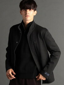 ジオメトリックジャージ ドライバーズジャケット MONSIEUR NICOLE ニコル ジャケット・アウター その他のジャケット・アウター ブラック ネイビー【送料無料】[Rakuten Fashion]