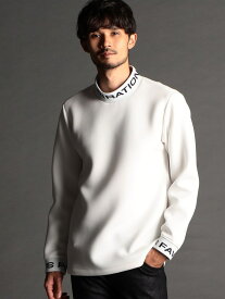 【SALE／55%OFF】ジャガードニット衿モックネックプルオーバー NICOLE CLUB FOR MEN ニコル トップス その他のトップス オレンジ ホワイト ブラック グレー ベージュ【RBA_E】【送料無料】[Rakuten Fashion]
