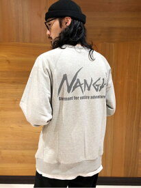 NANGA(ナンガ)別注バックプリントスウェット Grand PARK NICOLE ニコル トップス スウェット・トレーナー グレー ブラック ホワイト【送料無料】[Rakuten Fashion]