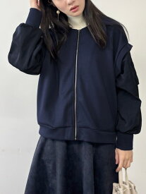 ダンボールMA-1ブルゾン NICOLE white ニコル クラブ トップス その他のトップス ブラック ホワイト ネイビー【送料無料】[Rakuten Fashion]