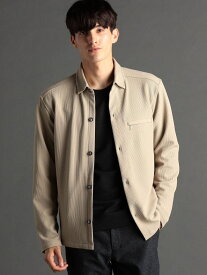 トリコットワッシャージャカード シャツアウター MONSIEUR NICOLE ニコル トップス シャツ・ブラウス ブラック ベージュ【送料無料】[Rakuten Fashion]