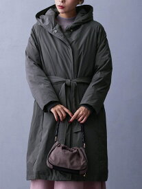 ダウンフードコート NICOLE white ニコル クラブ ジャケット・アウター その他のジャケット・アウター グレー グリーン ベージュ【送料無料】[Rakuten Fashion]