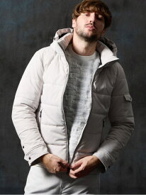 フードプリント中綿ブルゾン HIDEAWAYS NICOLE ニコル ジャケット・アウター その他のジャケット・アウター ブラック グレー【送料無料】[Rakuten Fashion]