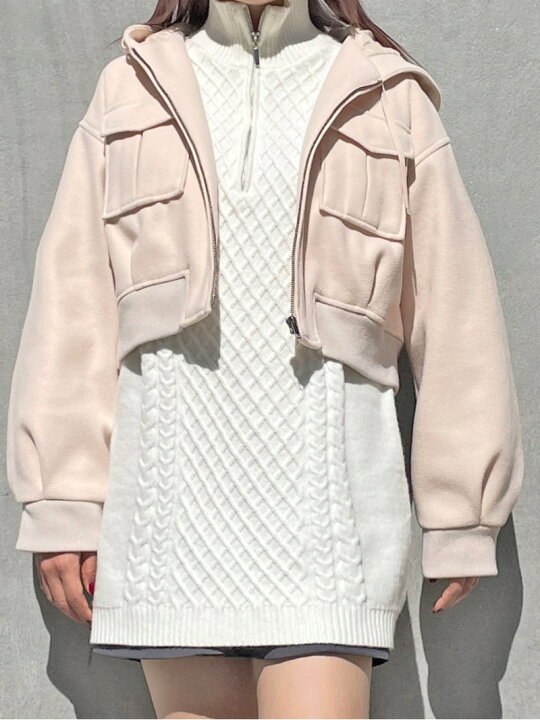 楽天市場】【SALE／50%OFF】フーデッドショートブルゾン NICOLE CLUB 