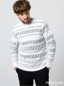 【WEB限定】バイアスダブルフェイス クルーネックニット HIDEAWAYS NICOLE ニコル トップス ニット ホワイト ブラック【送料無料】[Rakuten Fashion]