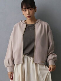 異素材使い配色ZIPパーカー NICOLE white ニコル クラブ トップス パーカー・フーディー グレー ブラック【送料無料】[Rakuten Fashion]