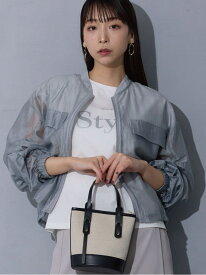 シアーブルゾン NICOLE white ニコル クラブ ジャケット・アウター その他のジャケット・アウター グレー ホワイト ブラック ピンク ブラウン【送料無料】[Rakuten Fashion]