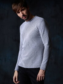 【SALE／50%OFF】バイヤスジオメトリックモックネックプルオーバー HIDEAWAYS NICOLE ニコル トップス カットソー・Tシャツ ブラック ホワイト レッド【RBA_E】【送料無料】[Rakuten Fashion]