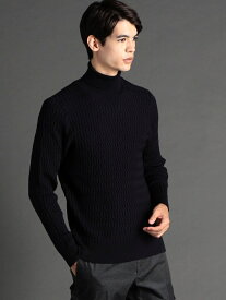 【SALE／73%OFF】【ex/tra】ケーブル タートルネックニット MONSIEUR NICOLE ex/tra ニコル トップス ニット ホワイト グレー ネイビー ブラック【RBA_E】【送料無料】[Rakuten Fashion]