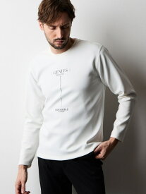 【SALE／50%OFF】ストレッチポンチロゴプリント長袖Tシャツ HIDEAWAYS NICOLE ニコル トップス カットソー・Tシャツ ホワイト ブラック【RBA_E】[Rakuten Fashion]