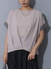 裾タックTEE NICOLE white ニコル クラブ トップス カットソー・Tシャツ ホワイト グレー ブラック【送料無料】[Rakuten Fashion]