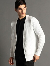 【SALE／70%OFF】ジオメトリックジャカード ニットカーディガン MONSIEUR NICOLE ニコル トップス ニット ブラック ホワイト グレー【RBA_E】【送料無料】[Rakuten Fashion]