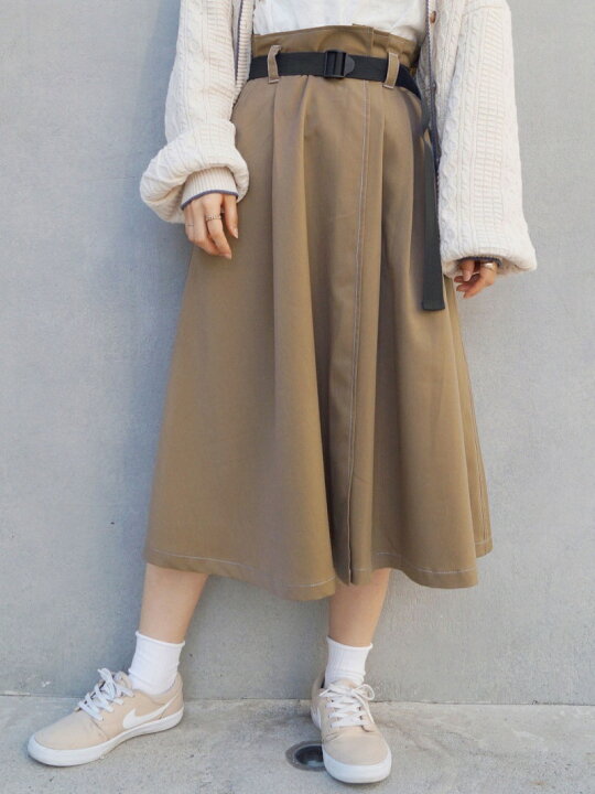楽天市場】【SALE／30%OFF】ベルト付きフレアスカート NICOLE CLUB 