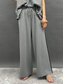 杢ジャガードパンツ NICOLE white ニコル クラブ パンツ その他のパンツ グレー【送料無料】[Rakuten Fashion]