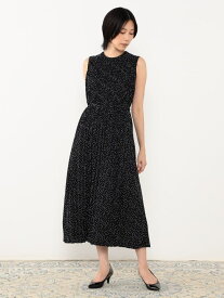 ランダムドットノースリーブプリーツワンピース NICOLE white ニコル クラブ ワンピース・ドレス その他のワンピース・ドレス ブラック ホワイト【送料無料】[Rakuten Fashion]