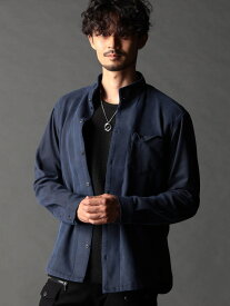 【SALE／50%OFF】起毛ポンチ素材スタンドカラーシャツ NICOLE CLUB FOR MEN ニコル トップス シャツ・ブラウス カーキグリーン グレー ネイビー【RBA_E】【送料無料】[Rakuten Fashion]