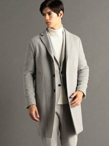 �ySALE�^60%OFF�z�yex/tra�zSuper120's �E�[���r�[�o�[ �`�F�X�^�[�R�[�g MONSIEUR NICOLE ex/tra �j�R�� �W���P�b�g�E�A�E�^�[ �`�F�X�^�[�R�[�g �O���[�yRBA_E�z�y���������z[Rakuten Fashion]