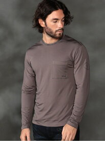 【SALE／70%OFF】ストレッチポンチロゴ長袖Tシャツ HIDEAWAYS NICOLE ニコル トップス カットソー・Tシャツ ベージュ ブラック ホワイト ブラウン【RBA_E】[Rakuten Fashion]