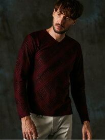 【SALE／30%OFF】ブリスターチェックJQVネックプルオーバー HIDEAWAYS NICOLE ニコル トップス カットソー・Tシャツ ブラック レッド ホワイト【RBA_E】【送料無料】[Rakuten Fashion]