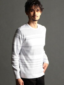 【SALE／37%OFF】転換裏ボーダーニット NICOLE CLUB FOR MEN ニコル トップス ニット ホワイト レッド ブラック【RBA_E】【送料無料】[Rakuten Fashion]