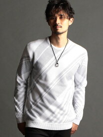 【SALE／30%OFF】転換裏ボーダーニット NICOLE CLUB FOR MEN ニコル トップス ニット ホワイト レッド ブラック【RBA_E】【送料無料】[Rakuten Fashion]