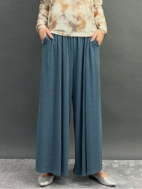 ランダムリブワイドパンツ NICOLE white ニコル クラブ パンツ その他のパンツ カーキグリーン ブラック ブルー グリーン ワインレッド【送料無料】[Rakuten Fashion]