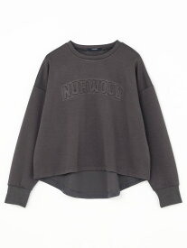 エンボスロゴ ライトダンボールトレーナー Grand PARK NICOLE ニコル トップス カットソー・Tシャツ グレー ホワイト【送料無料】[Rakuten Fashion]