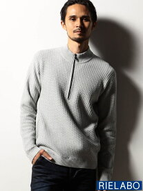 【RIELABO】ハーフジッププルオーバーニット NICOLE CLUB FOR MEN ニコル トップス ニット グレー ブラック ネイビー【送料無料】[Rakuten Fashion]