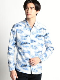 【SALE／60%OFF】ボタニカルプリントシャツ HIDEAWAYS NICOLE ニコル トップス シャツ・ブラウス ネイビー ホワイト【RBA_E】【送料無料】[Rakuten Fashion]
