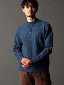 リンクスバスケットモックネックニット NICOLE CLUB FOR MEN ニコル トップス ニット ブラック ブルー ホワイト【送料無料】[Rakuten Fashion]