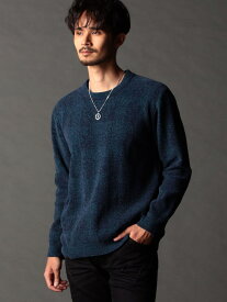 モールチェックジャカード プルオーバーニット NICOLE CLUB FOR MEN ニコル トップス ニット ブラック ホワイト ブルー【送料無料】[Rakuten Fashion]