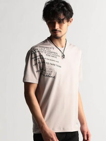 ロゴプリント半袖Tシャツ NICOLE CLUB FOR MEN ニコル トップス カットソー・Tシャツ ベージュ ピンク ホワイト グリーン ブラック【送料無料】[Rakuten Fashion]