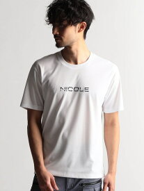 ロゴ刺繍半袖Tシャツ NICOLE CLUB FOR MEN ニコル トップス カットソー・Tシャツ ブラック ピンク ホワイト グレー ネイビー【送料無料】[Rakuten Fashion]