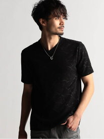 【SALE／30%OFF】エンボスアラカルトVネック半袖プルオーバー NICOLE CLUB FOR MEN ニコル トップス カットソー・Tシャツ レッド ブラック ホワイト【RBA_E】【送料無料】[Rakuten Fashion]