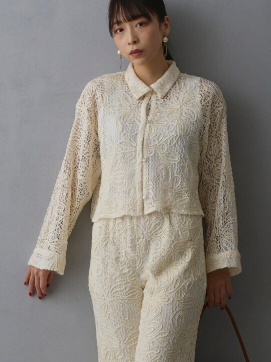 楽天市場】【SALE／50%OFF】コード刺繍ブラウス NICOLE white ニコル 