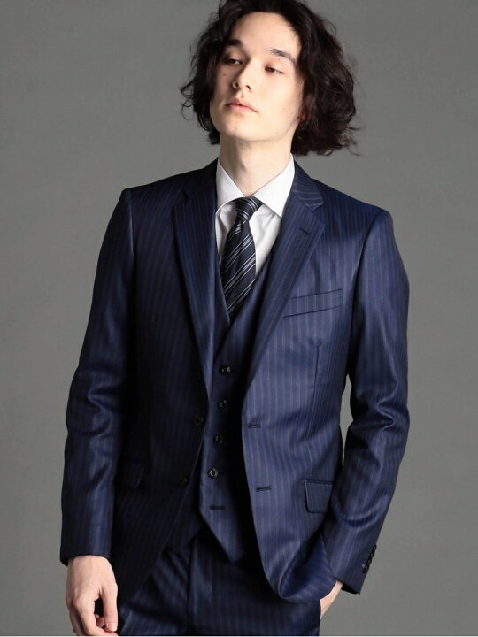 楽天市場】【SALE／30%OFF】カレンダーストライプ スーツ MONSIEUR  